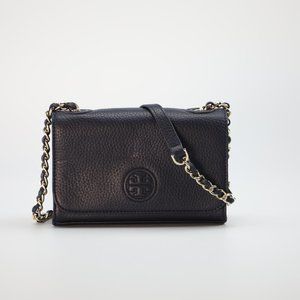 Tory Burch Bombe Shrunken Shoulder Bag in Blue